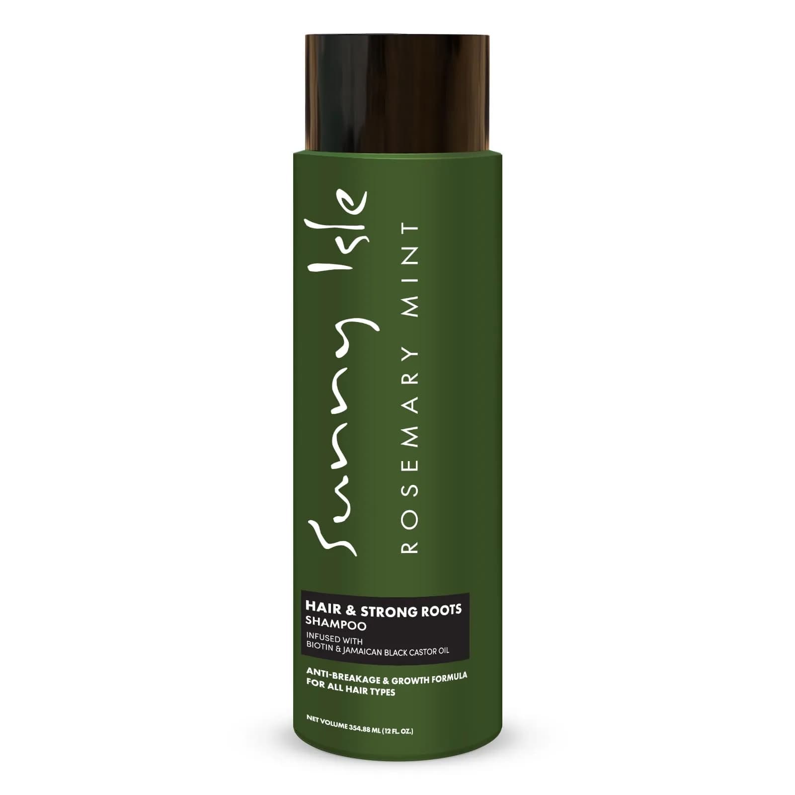 Sunny Isle Rosemary Mint Hair & Strong Roots Shampoo 12oz | Biotin Infused, Color Safe, Strengthening Formula