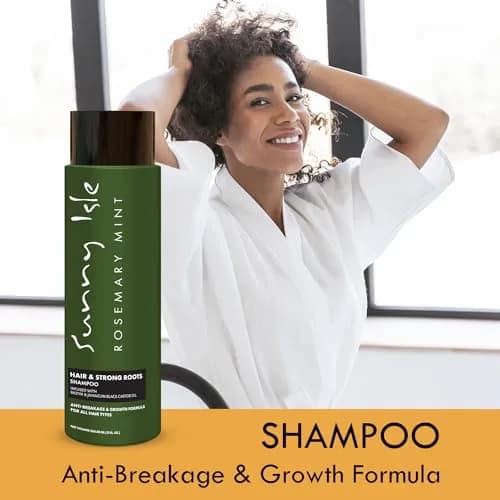 Sunny Isle Rosemary Mint Hair & Strong Roots Shampoo 12oz | Biotin Infused, Color Safe, Strengthening Formula thumbnail 7