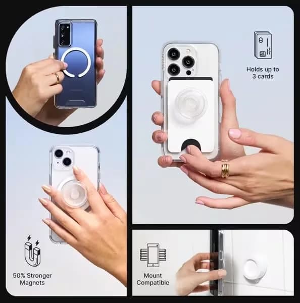 PopSockets Phone Grip for MagSafe, Magnetic Holder- Electric Blue | Secure, Slim & Versatile thumbnail 7
