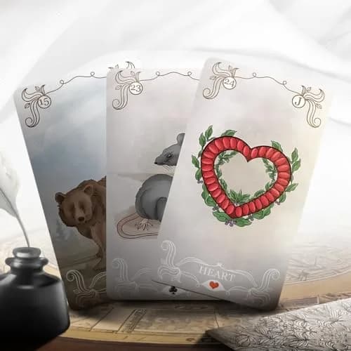 OMNITO Borderless Oracle Magic Lenormand Deck | Wisdom Cards for Love and Life | Vintage 36-Card Set with Guide Book for Soul, Destiny, and Fortune Reading thumbnail 7