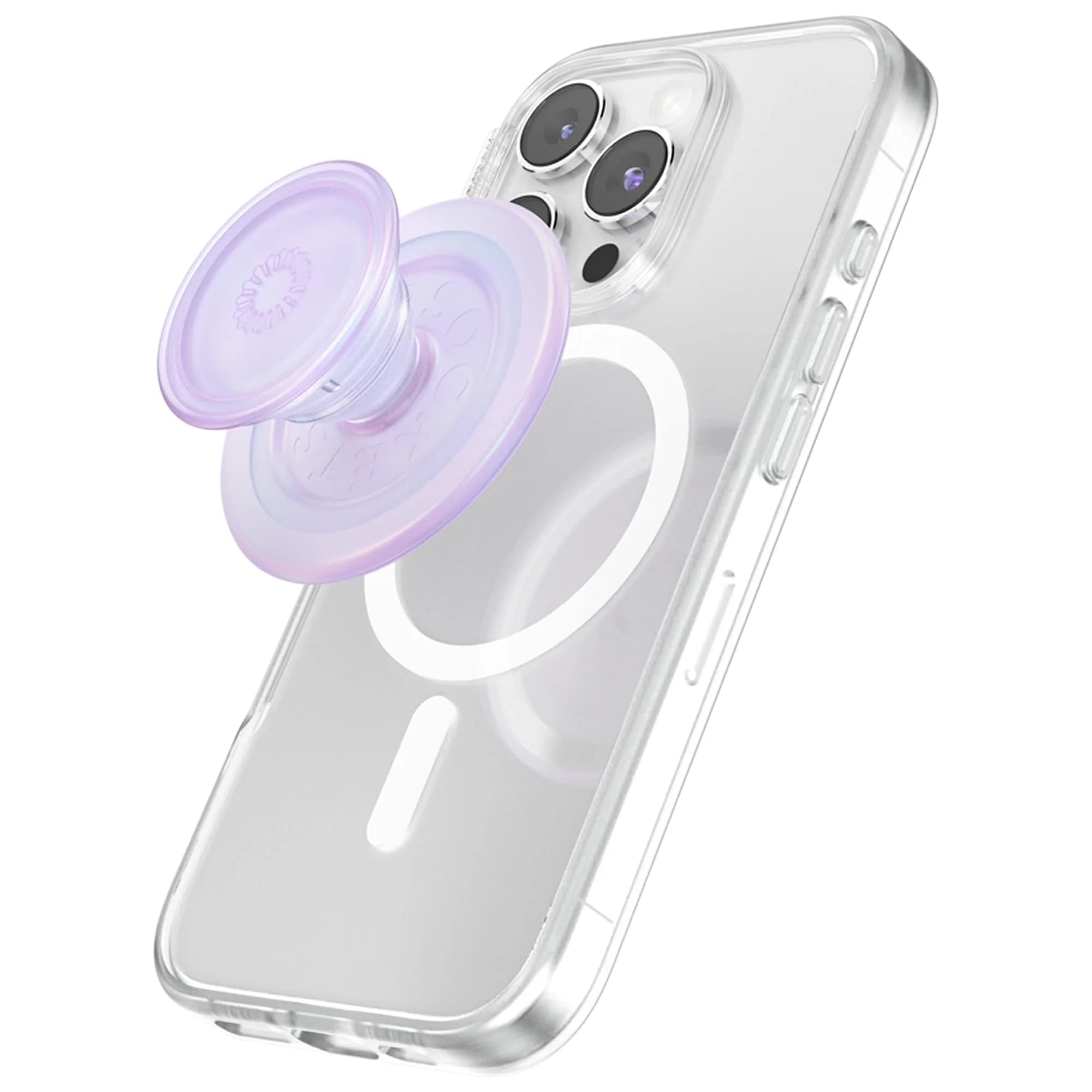 PopSockets Phone Grip for MagSafe | Magnetic Holder & Stand | Purple Fields — Opaalescent / MagSafe