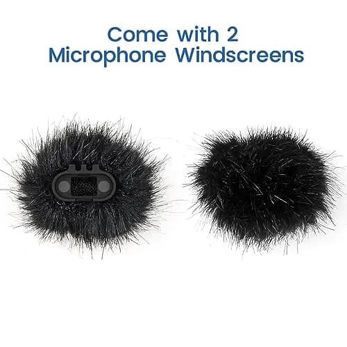 YEAOI 2-Pack Furry Microphone Windscreens for Hollyland Lark M1 & C1 | Noise Reduction & Crystal Clear Voice thumbnail 6
