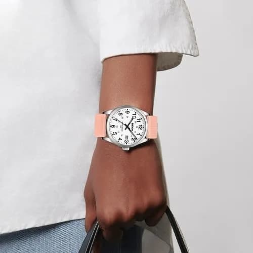 LN LENQIN Men's Analog Quartz Sports Watch 40mm Pink | Military Time with Luminous Dial thumbnail 8