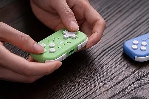 8Bitdo Micro Bluetooth Gamepad Green | Pocket-sized Mini Controller for Switch & Android thumbnail 6