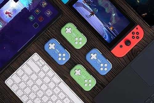 8Bitdo Micro Bluetooth Gamepad Green | Pocket-sized Mini Controller for Switch & Android thumbnail 9