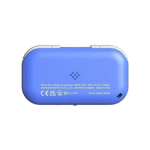 8Bitdo Micro Bluetooth Gamepad Pocket-sized Mini Controller Blue | 5cm (1.97in) x 10cm (3.94in) x 1.27cm (0.5in) thumbnail 5