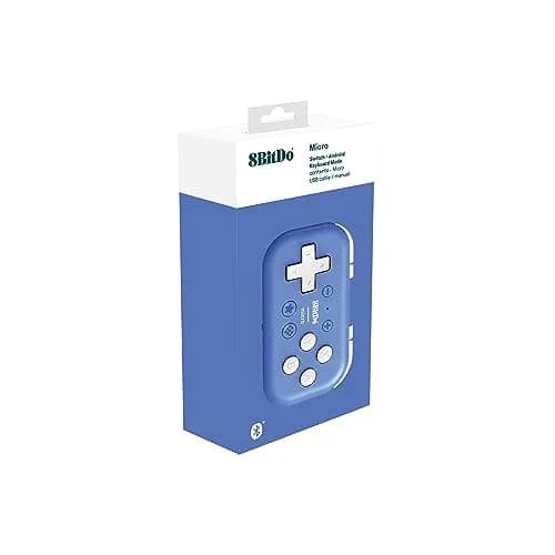8Bitdo Micro Bluetooth Gamepad Pocket-sized Mini Controller Blue | 5cm (1.97in) x 10cm (3.94in) x 1.27cm (0.5in) thumbnail 6