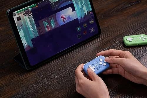 8Bitdo Micro Bluetooth Gamepad Pocket-sized Mini Controller Blue | 5cm (1.97in) x 10cm (3.94in) x 1.27cm (0.5in) thumbnail 9