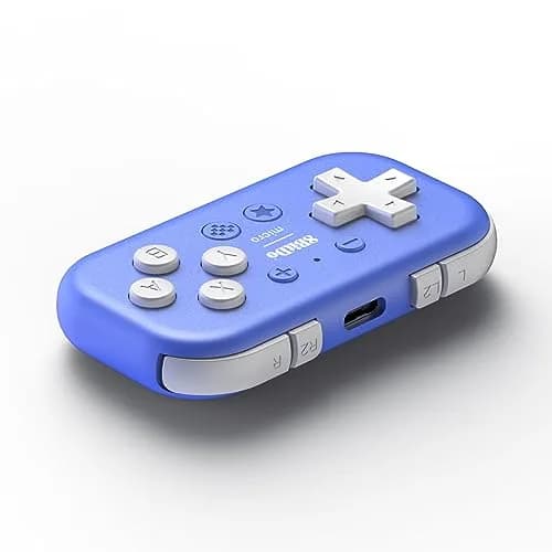 8Bitdo Micro Bluetooth Gamepad Pocket-sized Mini Controller Blue | 5cm (1.97in) x 10cm (3.94in) x 1.27cm (0.5in) thumbnail 2