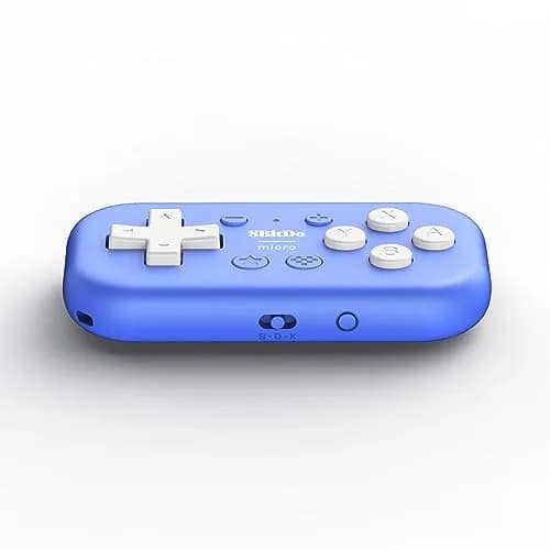 8Bitdo Micro Bluetooth Gamepad Pocket-sized Mini Controller Blue | 5cm (1.97in) x 10cm (3.94in) x 1.27cm (0.5in) thumbnail 3