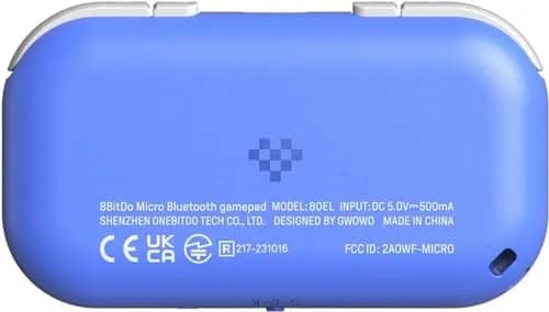 8Bitdo Micro Bluetooth Gamepad Pocket-sized Mini Controller Blue | 5cm (1.97in) x 10cm (3.94in) x 1.27cm (0.5in) thumbnail 4