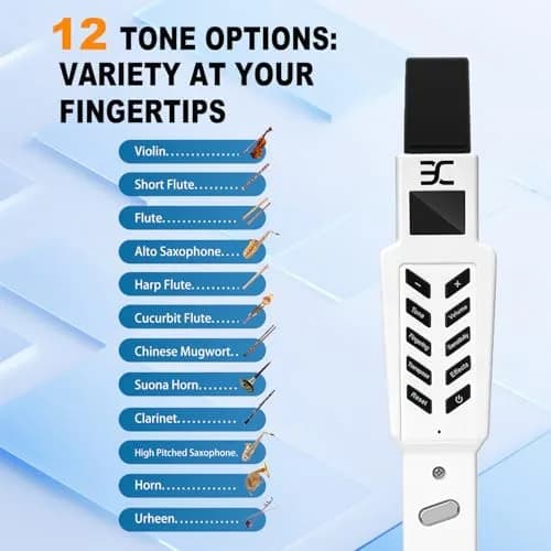 EX M2 Digital Wind Instrument Electric Saxophone 12 Tones 3 Modes White thumbnail 8