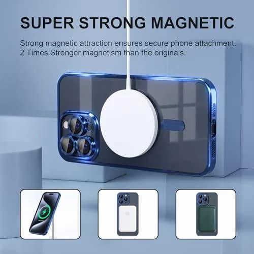 Misea Magnetic for iPhone 15 Pro Max Case Compatible with MagSafe | Crystal Clear, Shockproof & Dustproof thumbnail 5