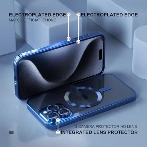 Misea Magnetic for iPhone 15 Pro Max Case Compatible with MagSafe | Crystal Clear, Shockproof & Dustproof thumbnail 6