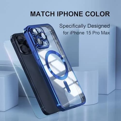 Misea Magnetic for iPhone 15 Pro Max Case Compatible with MagSafe | Crystal Clear, Shockproof & Dustproof thumbnail 7
