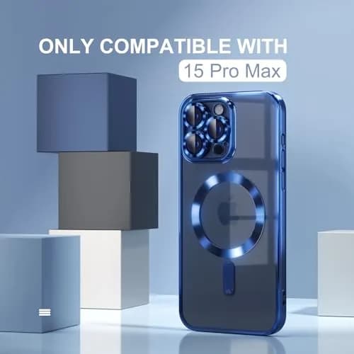 Misea Magnetic for iPhone 15 Pro Max Case Compatible with MagSafe | Crystal Clear, Shockproof & Dustproof thumbnail 2