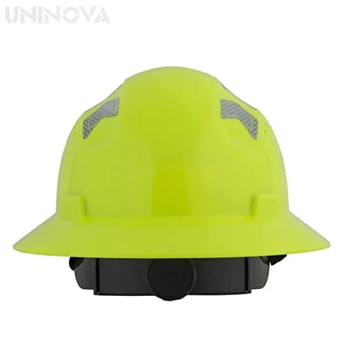 UNINOVA Full Brim Hard Hat ANSI Approved OSHA Vented Safety Helmet for Construction, Green | Impact & Sun Protection thumbnail 3