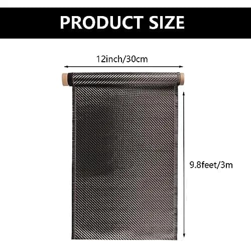 Caliwill Carbon Fiber Fabric Roll 9.8ft x 12” | High Strength, Low Density for DIY & Construction thumbnail 5