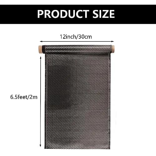 Caliwill Carbon Fiber Fabric Roll 6.5ft x 12” | High Strength, Low Density, Rust-Resistant for DIY & Structural Reinforcement thumbnail 5