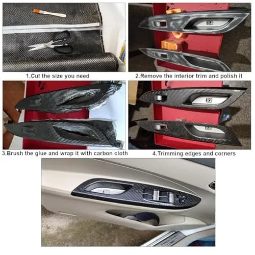 Caliwill Carbon Fiber Fabric Roll 6.5ft x 12” | High Strength, Low Density, Rust-Resistant for DIY & Structural Reinforcement thumbnail 6