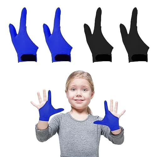 Yxmeiguo Thumb Sucking Guard Gloves for Kids Ages 5-12 | 2 Pairs (Black & Blue) with Adjustable Wrist thumbnail 1