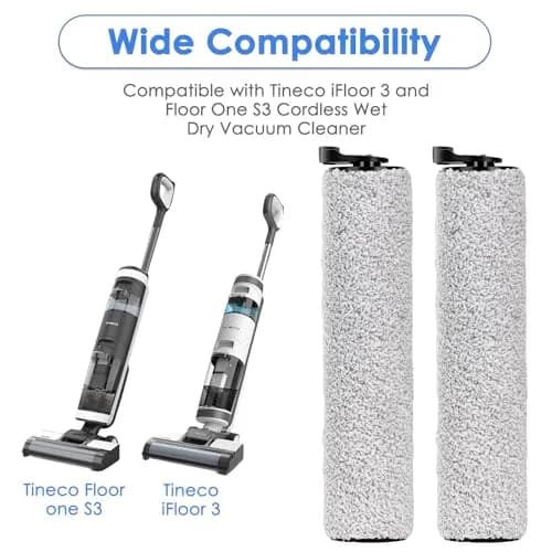 MIBUMIKI Replacement Brush Rollers for Tineco iFloor 3/S3/iFloor 2 | 5 Pieces, Microfiber Soft Bristles thumbnail 3