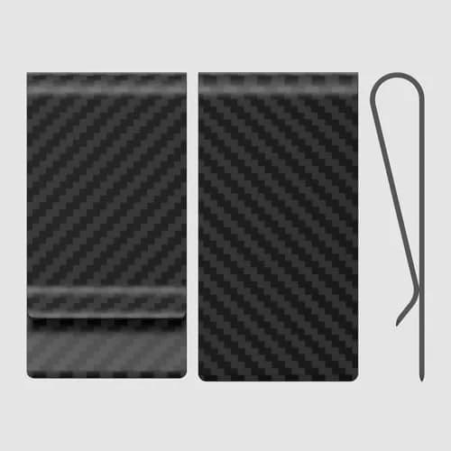 Travelambo Carbon Fiber Money Clip Front Pocket Wallet Minimalist Slim Card Holder (Matte Black) thumbnail 7