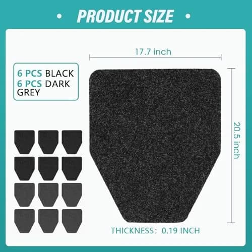 CHONOVO Urinal Mat 12 Pack 43x52cm (17.7"x20.5") | Non-Slip Absorbent Floor Pad for Commercial Restrooms thumbnail 2