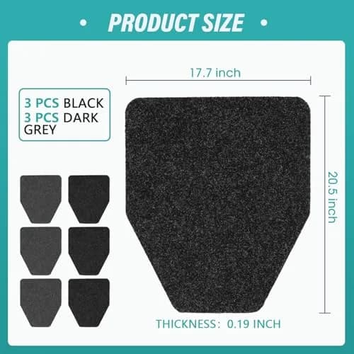 CHONOVO Urinal Mat 17.7 x 20.5 inches (45cm x 52cm) | 6 Pack Non-Slip Absorbent Floor Pad thumbnail 2