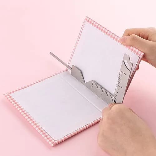 BAOFALI 5-in-1 Book Cover Guide Tool 19.6cm x 10.2cm | Stainless Steel Metal for DIY Bookbinding thumbnail 8