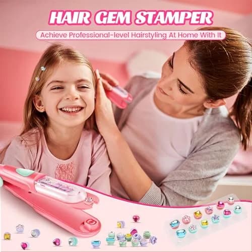 kidzkube Hair Gem Stamper Kit with 24 Diamonds & Reusable Gems | Easy to Use for Kids Ages 3-12 thumbnail 5