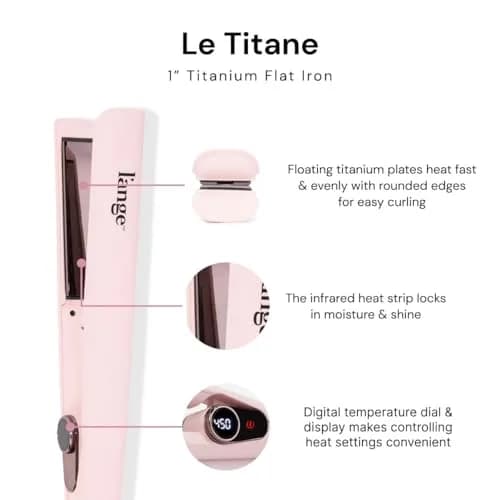 L'ANGE HAIR Le Titane Titanium Flat Iron 1" (25mm) | Infrared Heat & Adjustable Temp for Smooth Styles thumbnail 2