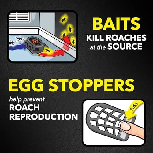 Raid Double Control Small Roach Baits Plus Egg Stopper 12 Count (Pack of 3) | Discreet, Effective Roach Control for Indian Homes thumbnail 3