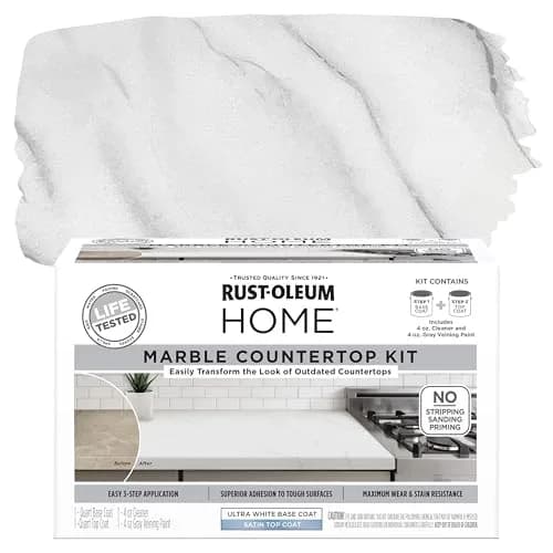 Rust-Oleum Home Marble White Countertop Coating Kit | Durable Water-Based Finish (70-120 chars) thumbnail 1