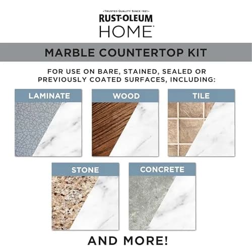 Rust-Oleum Home Marble White Countertop Coating Kit | Durable Water-Based Finish (70-120 chars) thumbnail 4