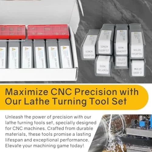 Joogto Indexable Lathe Turning Tool Kit 21Pcs 5/16" 8mm Shank | Precision Metalworking Set thumbnail 5