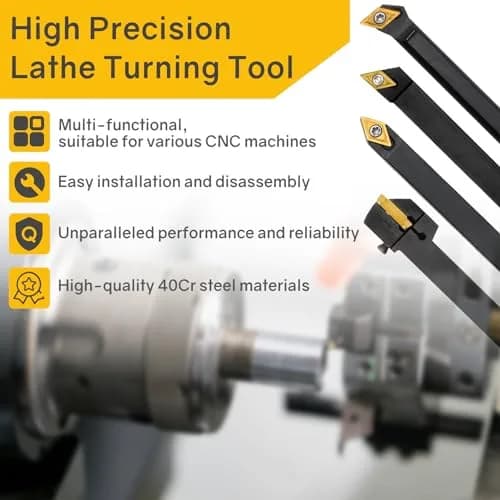 Joogto Indexable Lathe Turning Tool Kit 21Pcs 5/16" 8mm Shank | Precision Metalworking Set thumbnail 7
