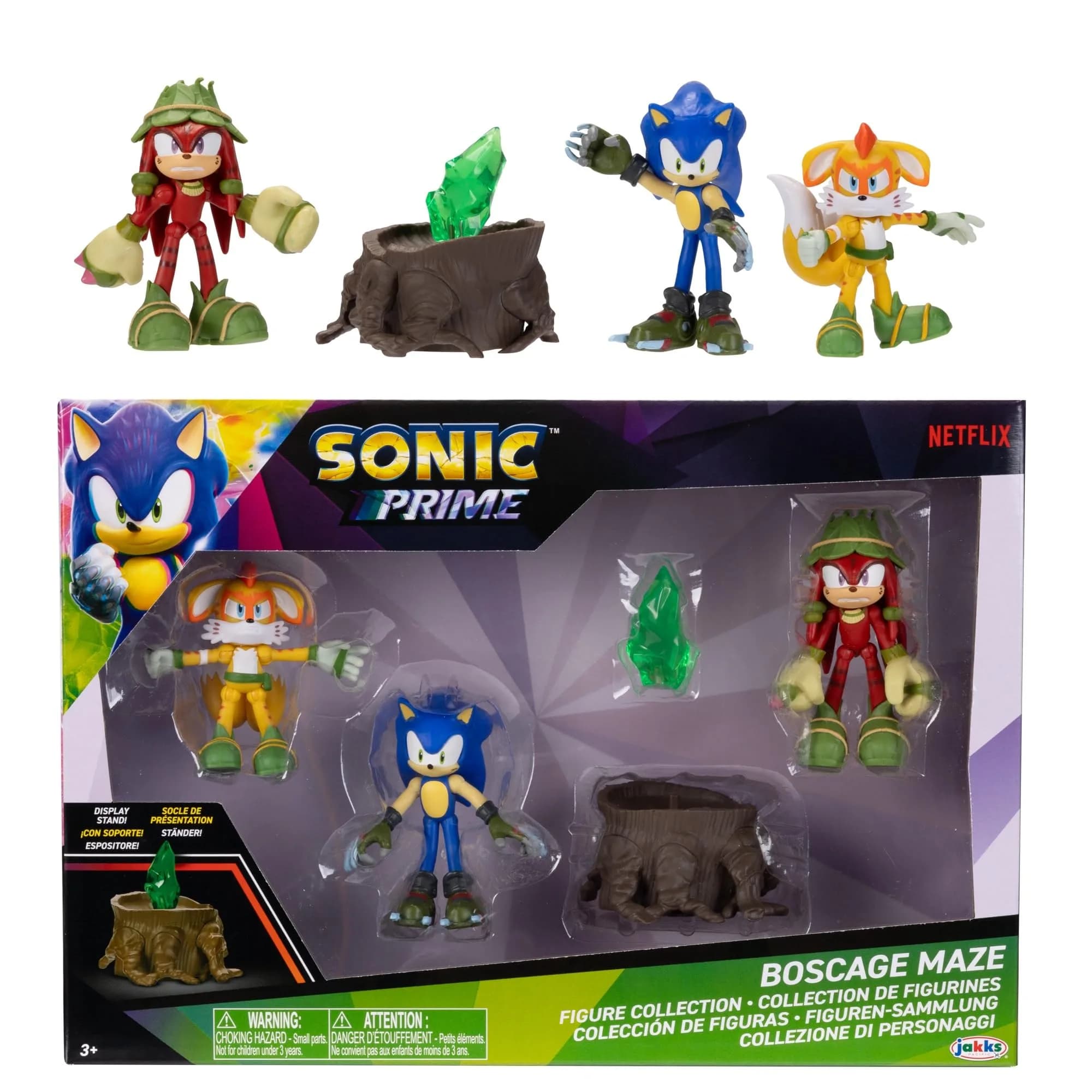 JAKKS Pacific Sonic Prime Action Figures Bos Cage Maze 2.5-inch | Sonic, Knuckles, Tails Ages 3+ — Sonic the Hedgehog