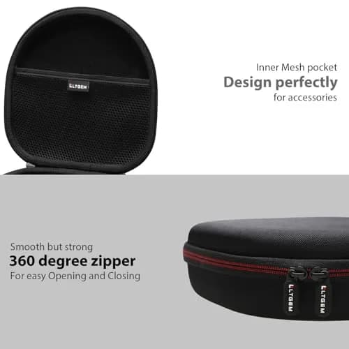 L LTGEM Hard Case for Anker Soundcore Q30/Q20i/Q45/Space One Pro Headphones, Black | Waterproof & Shockproof thumbnail 7