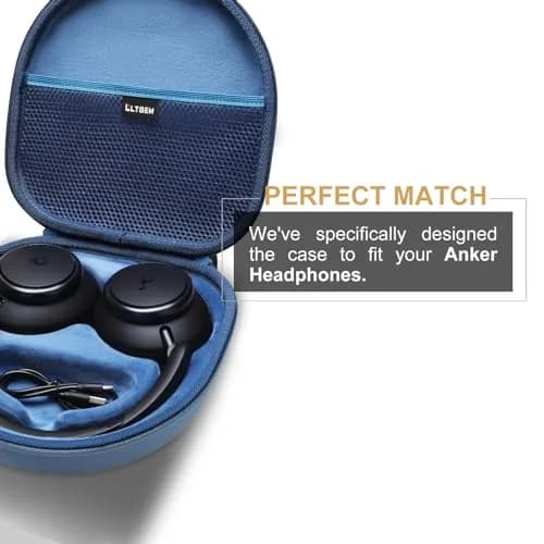 L LTGEM Hard Case for Anker Soundcore Q30/Q20i/Q45/Space One Pro Headphones, Blue | Waterproof & Shockproof Travel Cover thumbnail 3