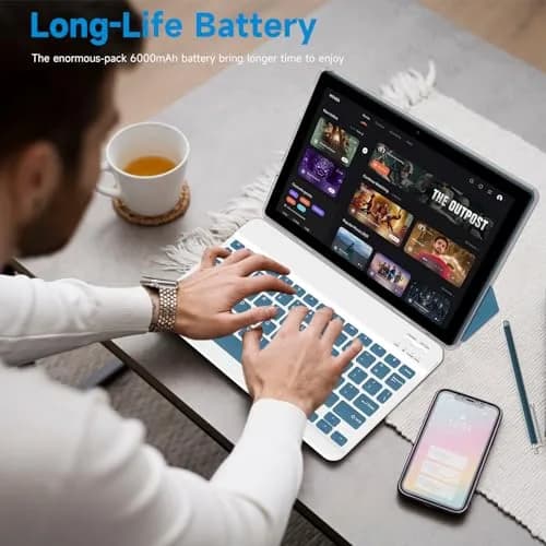 IWEGGO Android 15 Tablet, 10 Inch 18GB RAM+128GB ROM/ 2TB Expandable, 2.0GHz Quad-core, 1280x800 HD Touchscreen, 5G WiFi6, Navy thumbnail 4