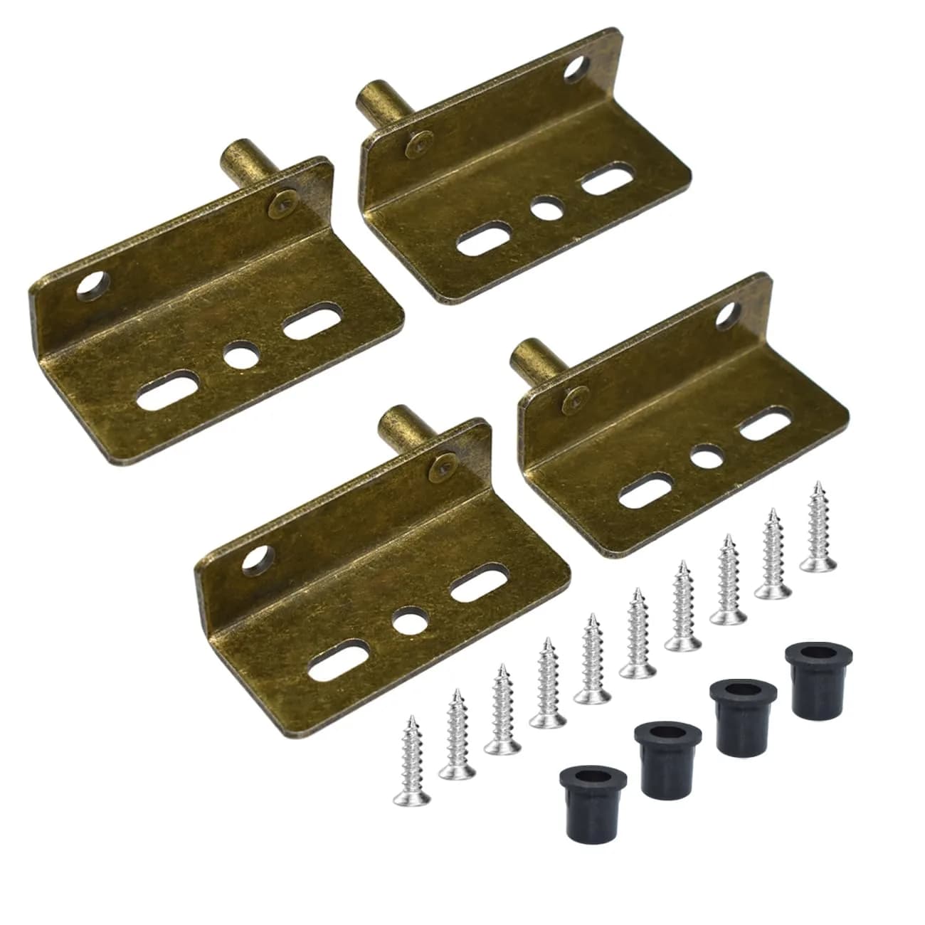 Aifeier ET 2 Sets Pivot Hinges Bronze Heavy Duty Concealed Shaft | Durable Cold Rolled Steel — Bronze