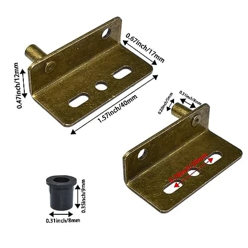 Aifeier ET 2 Sets Pivot Hinges Bronze Heavy Duty Concealed Shaft | Durable Cold Rolled Steel thumbnail 2