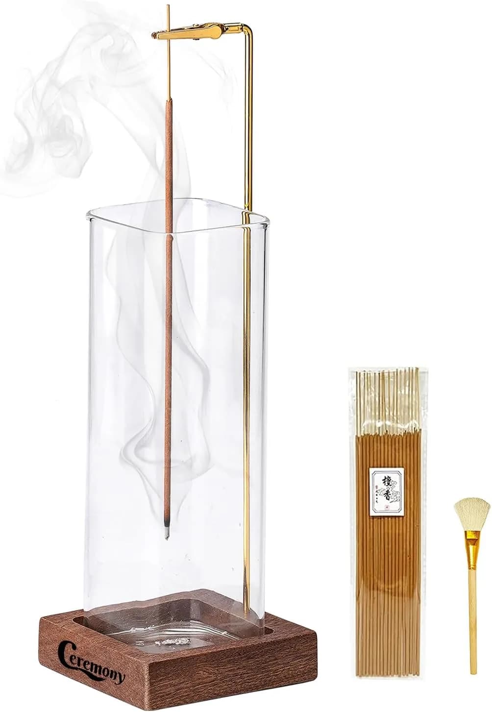 CEREMONY Anti-Ash Incense Holder with Ash Catcher & 20 Sticks | 24.99 cm (9.84 in) Tall