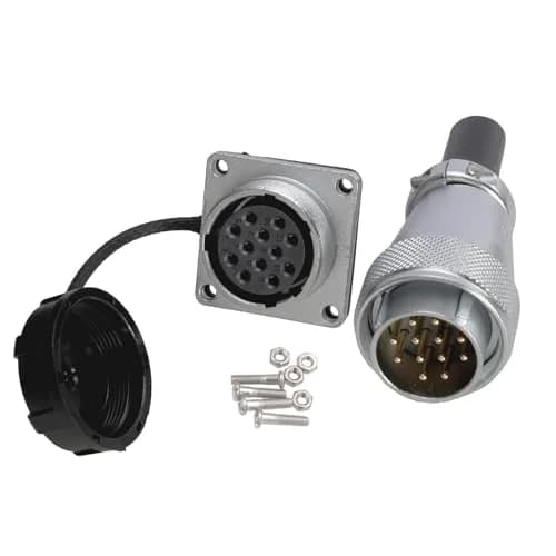 HangTon WS24 12 Pin Aviation Circular Connector 10A Male Plug + Female Socket 24mm Panel Mount | Heavy Duty Industrial Power Connector thumbnail 1