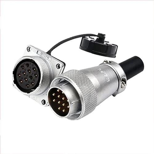 HangTon WS24 12 Pin Aviation Circular Connector 10A Male Plug + Female Socket 24mm Panel Mount | Heavy Duty Industrial Power Connector thumbnail 6
