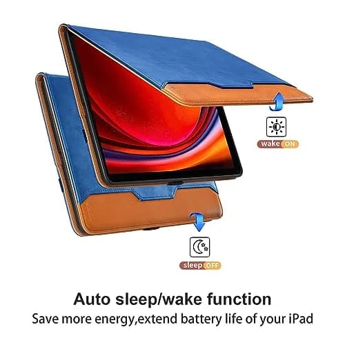 Oduio Blue PU Leather Folio Stand Cover for Samsung Galaxy Tab S10 Plus 12.4" | Auto Wake/Sleep thumbnail 2