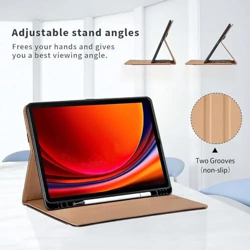 Oduio Blue PU Leather Folio Stand Cover for Samsung Galaxy Tab S10 Plus 12.4" | Auto Wake/Sleep thumbnail 3