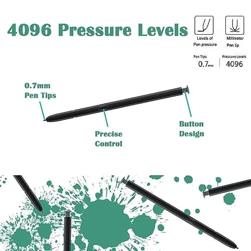 CaoXiong 2 Pcs Galaxy S23 Ultra S Pen Replacement (Green) | High Precision, Pressure Sensitive thumbnail 3