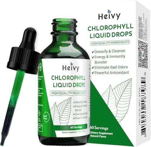Heivy Chlorophyll Liquid Drops 2 fl oz | Detox & Support Overall Health thumbnail 1